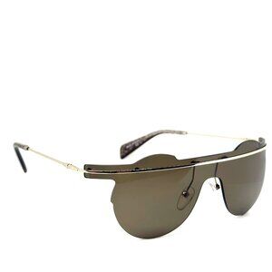 Yohji Yamamoto YY7027 Sunglasses in Color 479 | Brown Shield Design -ULTRA RARE